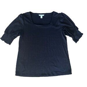 Nine West Black Women's size Large Puff Sleeve top